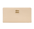 Miu Miu Madras Bifold Wallet, &pound;180, Accessories, Cream, Leather, Front view